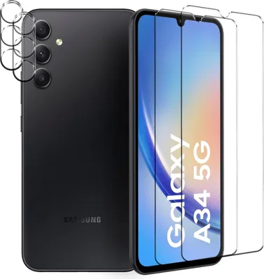 Immagine prodotto di Vetro blindato per Samsung Galaxy A34 5G pellicola protettiva 2x fotocamera pellicola protettiva in vetro 2x pellicola blindata