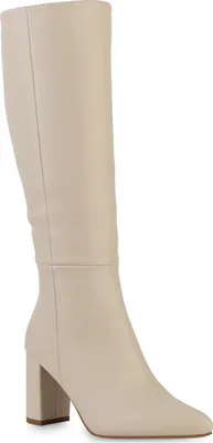 Produktbild von VAN HILL Damen Leicht Gefütterte Klassische Stiefel Spitze Schuhe 840612, Farbe: Beige, Größe: 40