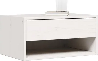 Produktbild von vidaXL Nachttisch 2 pcs Weiß 50 x 32,5 x 24 cm Massivholz Kiefer