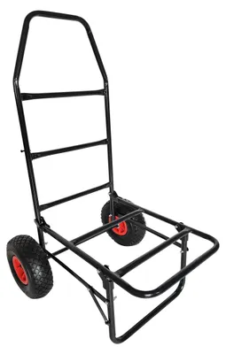 Produktbild von Relaxdays Transportwagen, klappbarer Rollwagen, HBT: 102x50x37 cm, luftbereift, bis 80 kg, Lastenwagen, Stahl, schwarz
