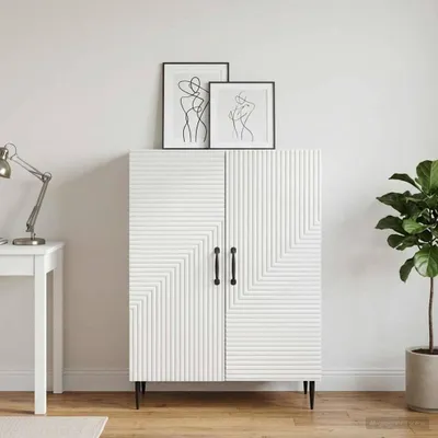 Immagine prodotto di Maison Exclusive - Credenza bianca lucida 66 x 34,5 x 89,5 cm in materiale derivato dal legno