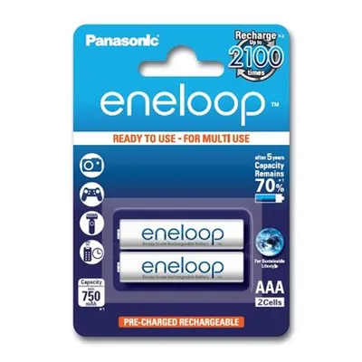 Produktbild von Sanyo BK-4MCCE/2BE, Wiederaufladbarer Akku, AAA, Nickel-Metallhydrid (NiMH), 1,2 V, 2 Stück(e), 750 mAh