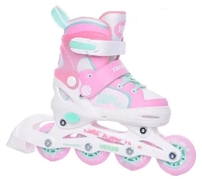Produktbild von Tempish - Inline-Skates für Kinder PP12789 (30,5 EU - 33 EU) (Weiß/Pink/Blau)