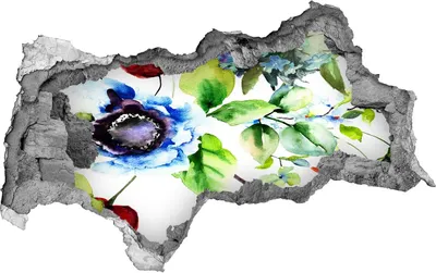 Produktbild von Selbstklebender Loch-3D-Aufkleber 95x73 cm Frühlingsblumen