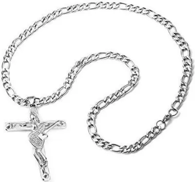 Image de Croix Johnny Hallyday Pendentif Argent Rocker Cadeau