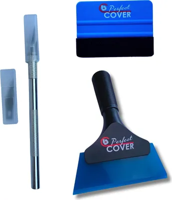 Produktbild von Perfect Cover Rakel Set - Car Wrap Werkzeug Set - Rakel - Messer - Spezialrakel - Fensterfolie | Milchglasfolie | Wrapping Folien