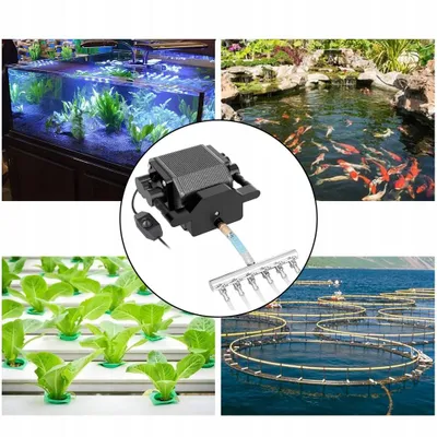 Produktbild von 18W Aquarienluftpumpe Sauerstoffpumpe Sauerstoffversorger regelbare Sauerstoffpumpe für Aquarien Hydrokultursysteme und Kalträuchergeräte