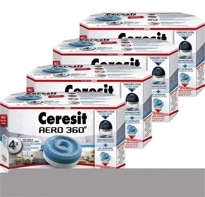 Produktbild von Henkel Ceresit Luft-Entfeuchter-Tabs AERO 360 Nachfüller 4x450g Tab (4er Pack)