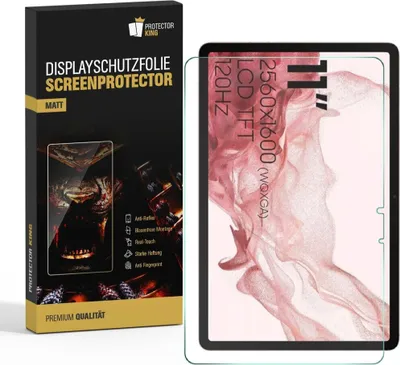 Produktbild von 1x Displayschutzfolie für SamsungGalaxy Tab S8 ANTI-REFLEX Schutzfolie MATT ENTSPIEGELT