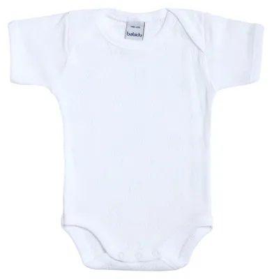 Productafbeelding van BABIDU korte mouwen babyromper met berenprint, 100% katoen, babyromper voor