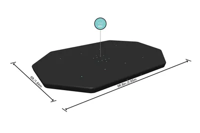 Zdjęcie produktu dla Bestway 58424 / 24, Pokrywa bezpieczeństwa basenu, Nad basenem naziemnym, Owalny, Czarny, Bestway 3.05 m x 2.00 m (10 ft. x 6 ft. 7 in.) oval frame pools, 1840 mm
