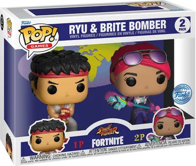 Produktbild von Street Fighter Fortnite - Ryu & Brite Bomber  2 Pack - Funko Pop! - Vinyl Figur