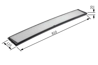Produktbild von Bosch Filter, Innenraumluft  1 987 432 124