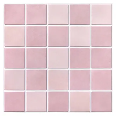 Produktbild von Set von 10 PVC 3D Fliesenstickern, Mattes Rosa Farbverlauf