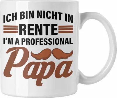 Produktbild von Trendation - Renter Tasse mit Spruch Ruhestand Geschenk Rente Mann Lustig Renteneintritt Abschiedsgeschenk Sprüche Papa (Weiß)