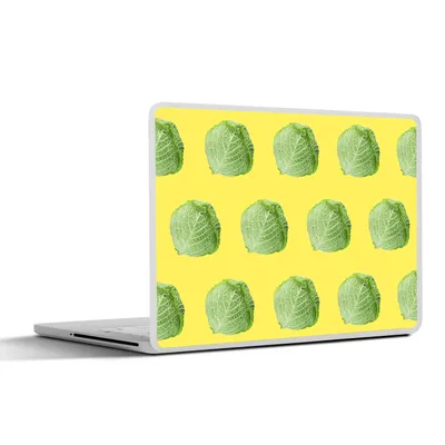 Produktbild von MuchoWow® Laptop Aufkleber Sticker Cover Gemüse - Kopfsalat - Muster - Gelb 32.5x23.5 cm - Sticker für Laptop - Selbstklebend
