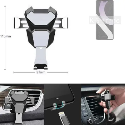 Produktbild von K-S-Trade Lüftungshalterung kompatibel mit Xiaomi Civi 2 kompakte Handy-Halterung Lüftungsschlitz Lüftungsgitter Autohalterung KFZ Auto-Halterung