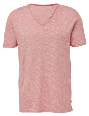 Produktbild von s.Oliver T-Shirt V-Ausschnitt Rollkante Regular Fit Melange