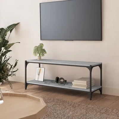Immagine prodotto di The Living Store Mobile TV Grigio Sonoma 100x33x41 cm Materiale a base di legno e acciaio