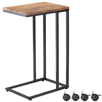 Imagen del producto de Mesa auxiliar - Con ruedas - 40 x 30 x 60-70 cm - Negro