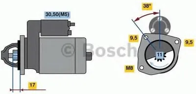 Produktbild von BOSCH 0 986 023 580 Starter Anlasser 2,2kW für MINI Schrägheck (R56) 12V