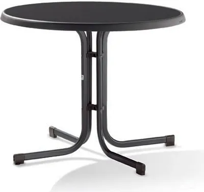 Produktbild von Tisch 209/G 86 cm grau Gestell aus Stahl in eisengrau, Tischplatte aus Mecalit®-Pro in anthrazit