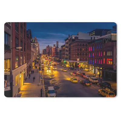 Produktbild von MuchoWow® Mauspad Mousepad New York - Nacht - Taxi 27x18 cm - Mousepads - Maus Mat - Pad - Mausunterlage - Büroartikel - Desk Matten