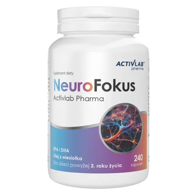 Image de Activlab Pharma Neuro Fokus, 240 capsules molles, huile de poisson + huile d'onagre, EPA, DHA et GLA, pour les enfants à partir de 3 ans