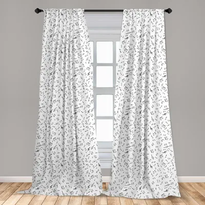 Zdjęcie produktu dla Abakuhaus, zasłony okienne, elementy muzyczne, zestaw składający się z 2 paneli, 150 x 225 cm