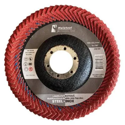 Obrázek produktu pro Oboustranný brusný kotouč PROFI, Ø 125, P80, keramika