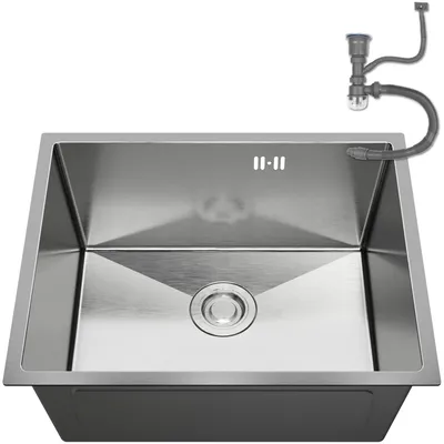 Immagine prodotto di ANW HOME Lavello cucina 54x44 cm acciaio inox 304 Nano sottotop 1 vasca profondo 22 cm resistente graffi moderno