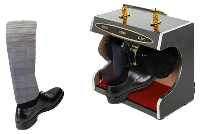 Immagine prodotto di Macchina per la pulizia delle scarpe, 60W, avvio automatico a induzione, 1200 giri al minuto, sistema a doppia spazzola, dispenser di crema integrato