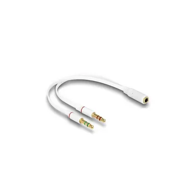Produktbild von DeLOCK 65585, 2 x 3.5mm, Männlich, 3.5mm, Weiblich, 0,2 m, Weiß