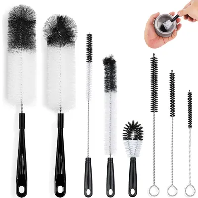 Produktbild von Flaschenbürsten Set - 8-teilig - Flaschenreiniger - Trinkflaschenbürste - Strohhalmbürste - Reinigungsbürsten - für Flaschen, Strohhalme