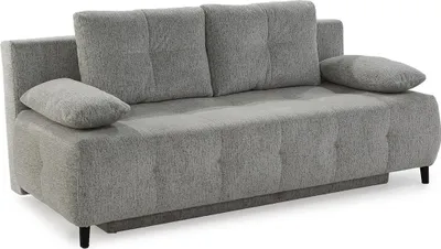 Produktbild von Schlafsofa PHIL hellgrau meliert mit Gästebettfunktion, Bettkasten und Echtstoffrücken