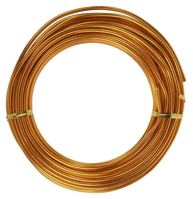Aluminiumdraht goldgelb 3,0 mm 10 m für Basteln, Blumen, Modellbau