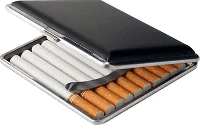 Obrázok produktu pre Puzdro na cigarety, Imitácia kože - čierne
