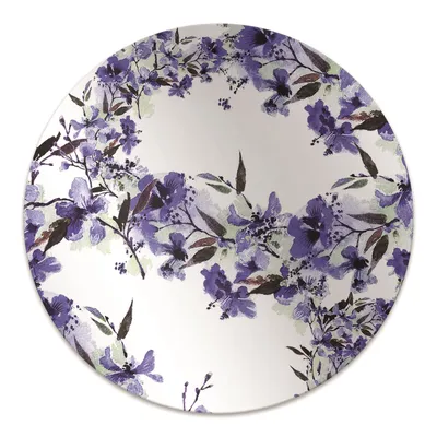 Produktbild von Rundmatte - Stuhlunterlage Bürostuhlunterlage - Rund Ø 100 cm - Bodenmatte - Fußmatte - Blaue Blumen
