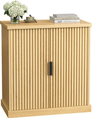 Produktbild von VASAGLE MAXE Kollektion - Sideboard, Küchenschrank, Aufbewahrungsschrank mit Verstellbarer Ablage, geriffelte Türen, Übergangsstil, Küche, Esszimmer