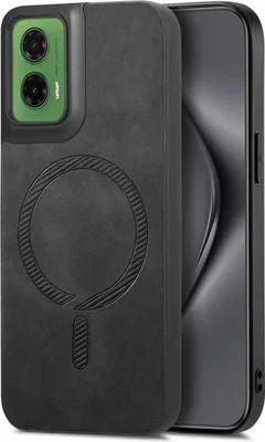 Produktbild von MagSafe Hülle für Motorola Moto G35 - Phonesta Retro Back Cover - Schwarz