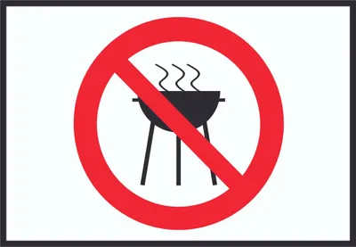Produktbild von Grillen verboten Symbol Schild A6 (105x148mm)