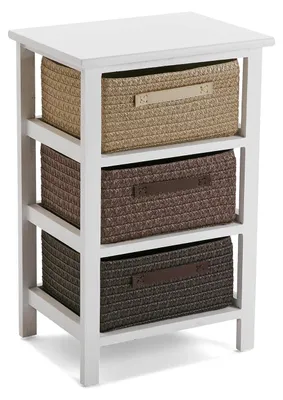 Immagine prodotto di Elzusha - Mobiletto con 3 cassetti, ideale per bagno o camera da letto, color marrone