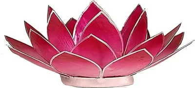 Produktbild von Lotus Teelichthalter rosa silberfarbig -- 13.5 cm