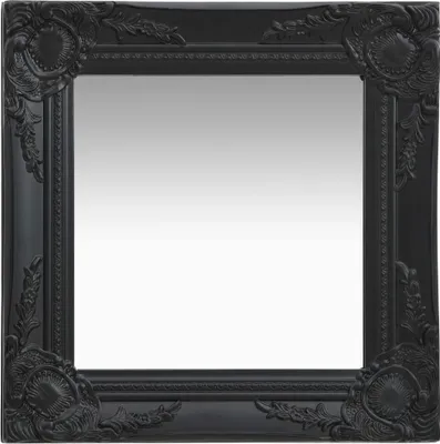 Produktbild von "2026 Promotion" Wandspiegel im Barock-Stil 40x40 cm Schwarz  - Wandspiegel CC11006