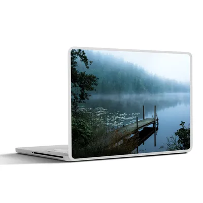 Produktbild von MuchoWow® Laptop Aufkleber Sticker Cover Natur - See - Wald - Nebel 30x22 cm - Laptop-Sticker