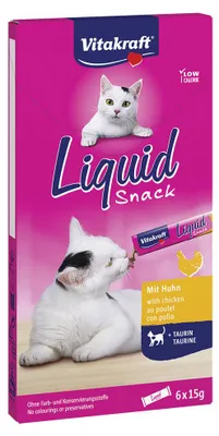 Immagine prodotto di VITAKRAFT Cat Liquid Snack pollo taurina - snack liquido per gatti 6 pezzi.