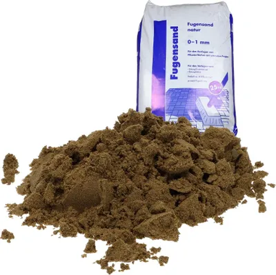 Produktbild von Fugensand 25 kg 0,1 - 1,0 mm Quarzsand Fugensand Fugenfüller Splitt Pflastersand Fugen Sand Pflasterstein Einkehrsand Pflasterfugen