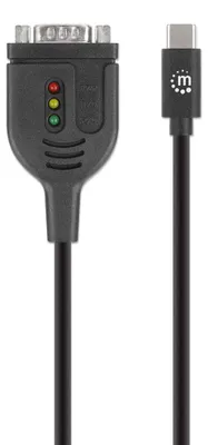Image de MANHATTAN USB-C auf Seriell DB9/RS232 Adapter PL2303GT 1m