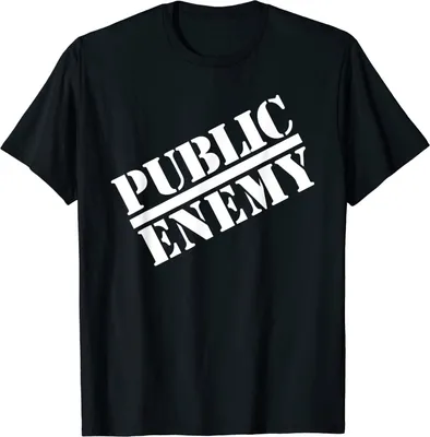 Produktbild von Public Enemy - T-Shirt für Herren/Damen Uni RO4773 (S) (Schwarz)