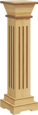 Zdjęcie produktu dla vidaXL Klasyczny kolumnowy stojak na rośliny Jasne drewno 17x17x66 cm